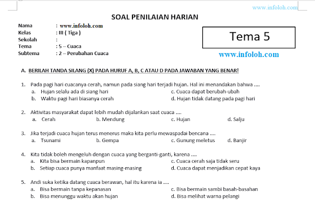 Rahasia Cepat Jawab Soal Tema 5 Kelas 3 Cuaca Subtema 2 Agar Nilai Sempurna Rahasia Cepat Jawab Soal Tema 5 Kelas 3 Cuaca Subtema 2 Agar Nilai Sempurna