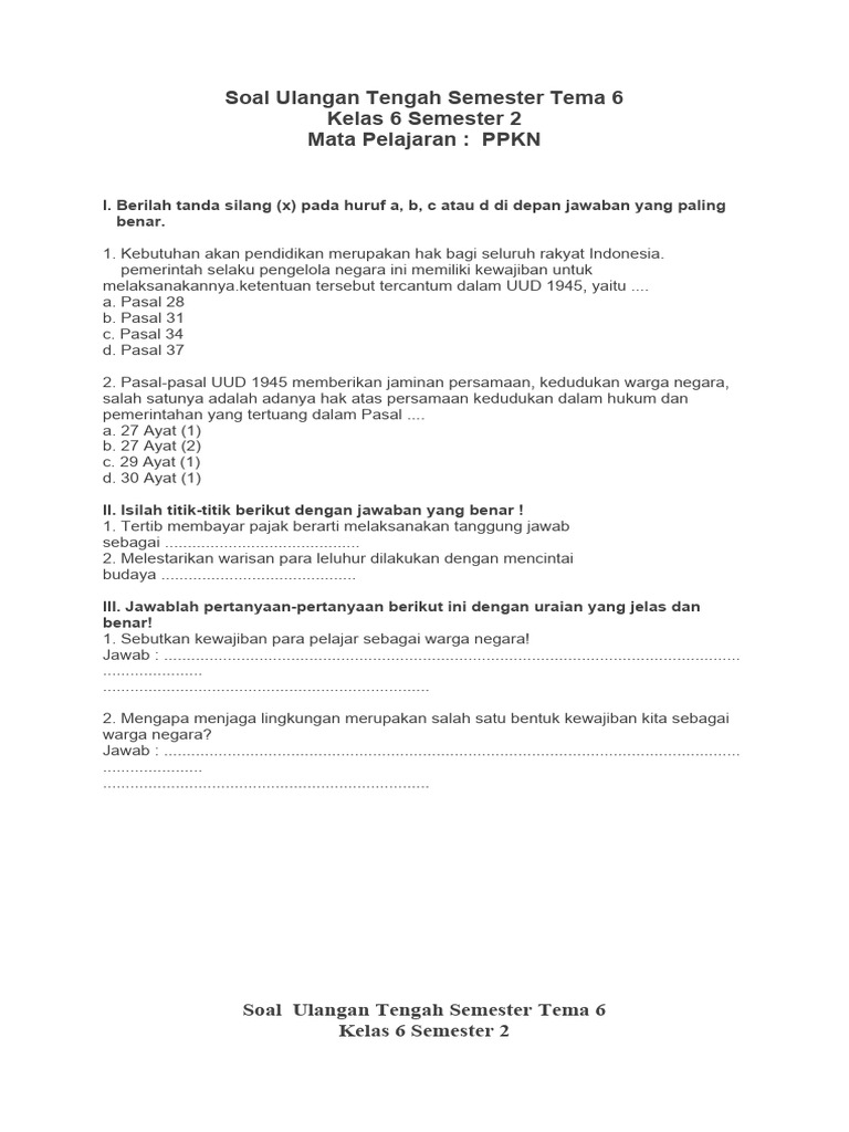 Rahasia Skor Sempurna dengan Latihan Soal UTS Tema 6 Kelas 6 Semester 2 Terbaru Rahasia Skor Sempurna dengan Latihan Soal UTS Tema 6 Kelas 6 Semester 2 Terbaru